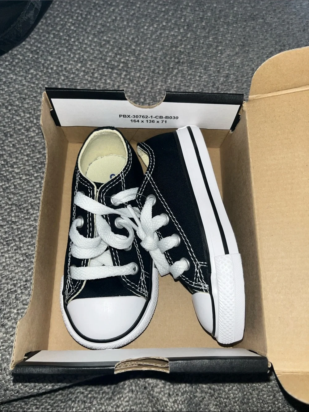 Converse Kids Low-Top Sneakers in Black and White